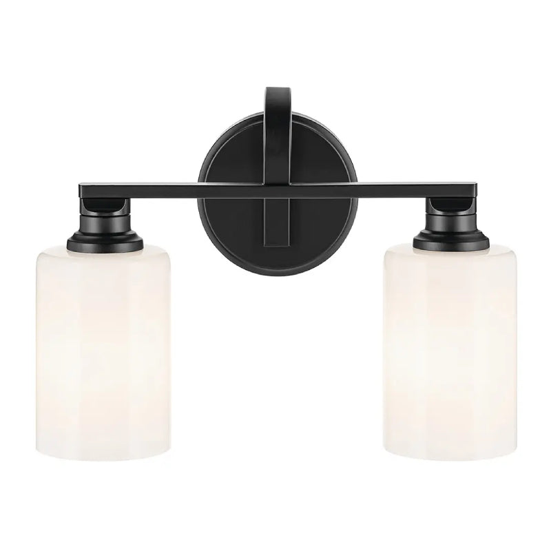 Kichler 55225 Gioe 2-lt 14" Vanity Light - Black Opal Glass