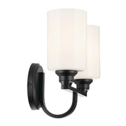 Kichler 55225 Gioe 2-lt 14" Vanity Light - Black Opal Glass