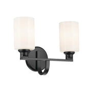 Kichler 55225 Gioe 2-lt 14" Vanity Light - Black Opal Glass
