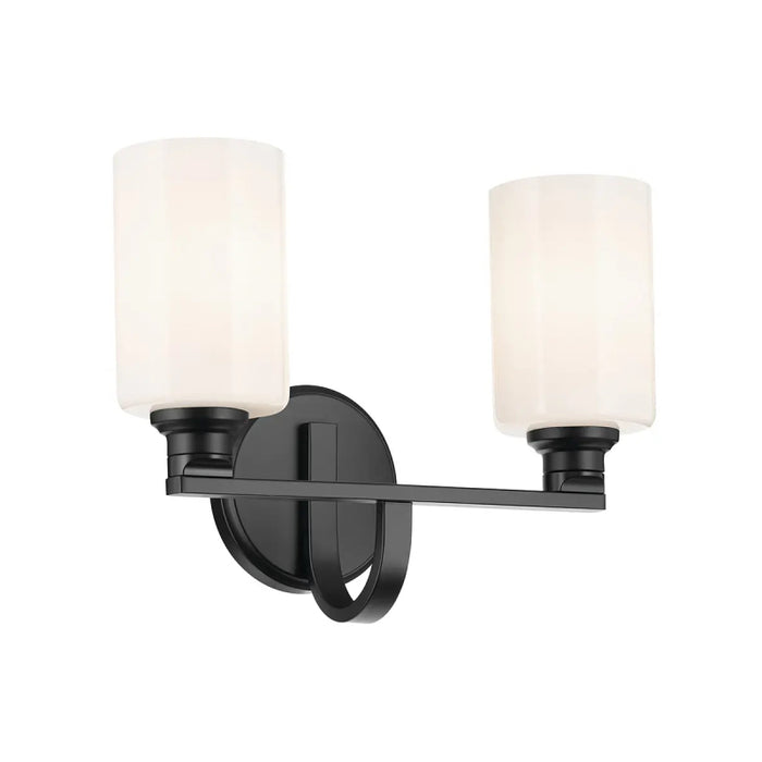 Kichler 55225 Gioe 2-lt 14" Vanity Light - Black Opal Glass