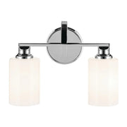 Kichler 55225 Gioe 2-lt 14" Vanity Light - Chrome Opal Glass