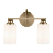 Kichler 55225 Gioe 2-lt 14" Vanity Light - Champagne Bronze Opal Glass
