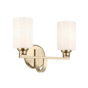 Kichler 55225 Gioe 2-lt 14" Vanity Light - Champagne Bronze Opal Glass