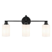 Kichler 55226 Gioe 3-lt 24" Vanity Light - Black Opal Glass