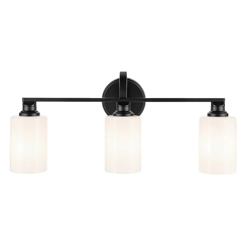 Kichler 55226 Gioe 3-lt 24" Vanity Light - Black Opal Glass