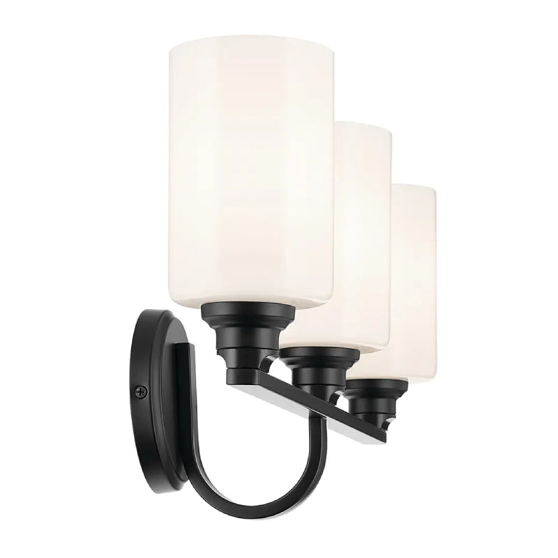 Kichler 55226 Gioe 3-lt 24" Vanity Light - Black Opal Glass