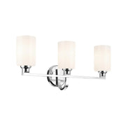 Kichler 55226 Gioe 3-lt 24" Vanity Light - Chrome Opal Glass