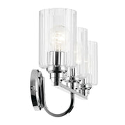 Kichler 55226 Gioe 3-lt 24" Vanity Light - Chrome Clear Fluted Glass