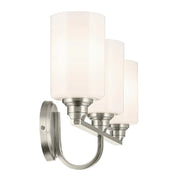 Kichler 55226 Gioe 3-lt 24" Vanity Light - Brushed Nickel Opal Glass