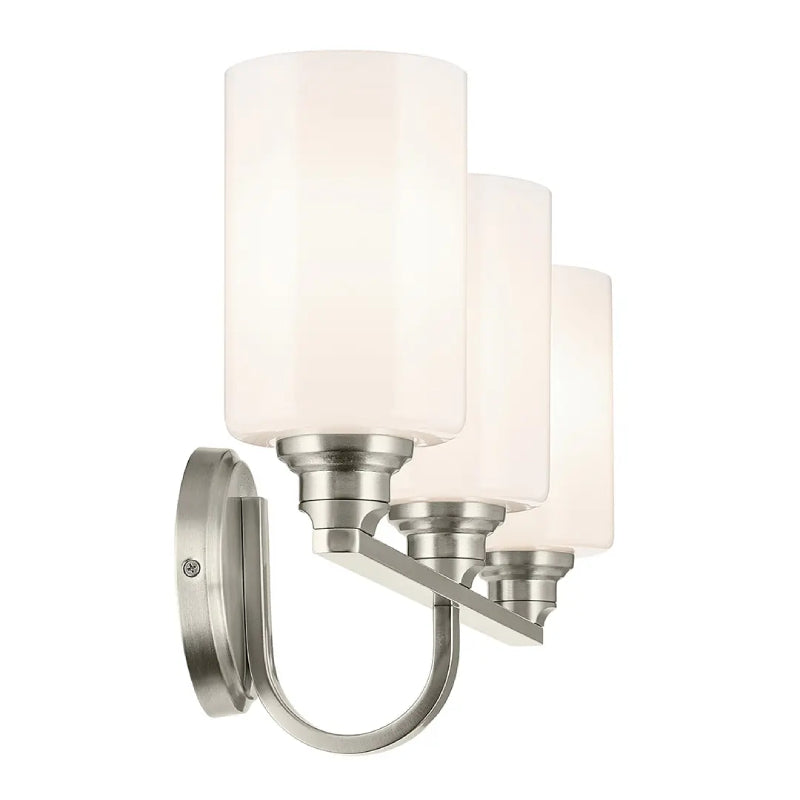 Kichler 55226 Gioe 3-lt 24" Vanity Light - Brushed Nickel Opal Glass