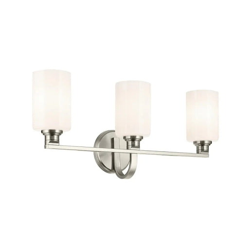Kichler 55226 Gioe 3-lt 24" Vanity Light - Brushed Nickel Opal Glass