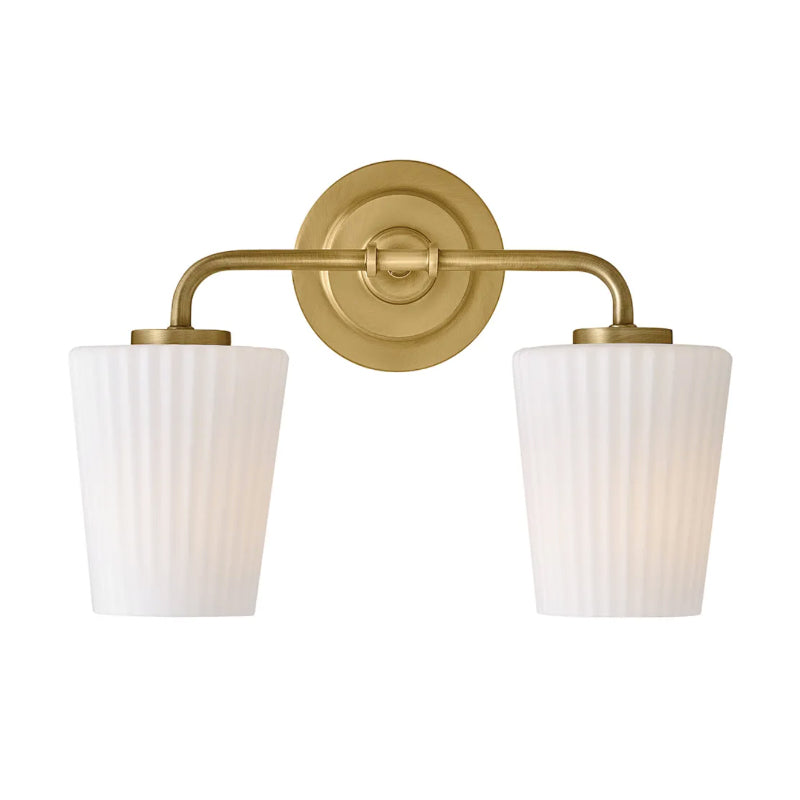 Hinkley 57402 McKenna 2-lt 15" LED Vanity Light - Lacquered Brass