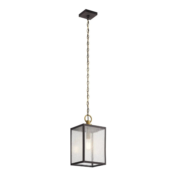 Kichler 59008 Lahden 1-lt 9" Outdoor Convertible Pendant/Semi Flush - Weathered Zinc