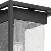 Kichler 59063 Mercer 1-lt 24" Tall Outdoor Wall Light - Black with Silver Highlights