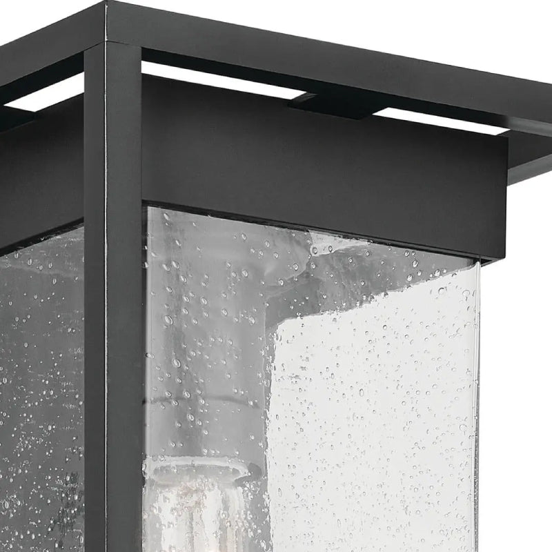 Kichler 59063 Mercer 1-lt 24" Tall Outdoor Wall Light - Black with Silver Highlights