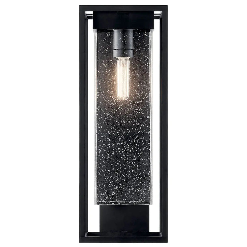 Kichler 59063 Mercer 1-lt 24" Tall Outdoor Wall Light - Black with Silver Highlights