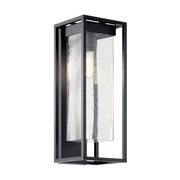 Kichler 59063 Mercer 1-lt 24" Tall Outdoor Wall Light - Black with Silver Highlights