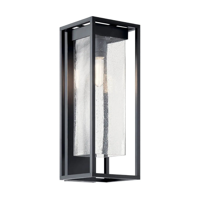 Kichler 59063 Mercer 1-lt 24" Tall Outdoor Wall Light - Black with Silver Highlights
