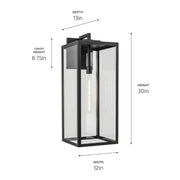 Kichler 59114 Branner 1-lt 30" Tall Outdoor Wall Light