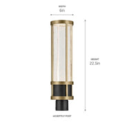 Kichler 59142 Camillo 1-lt 23" Tall LED Outdoor Post Mount