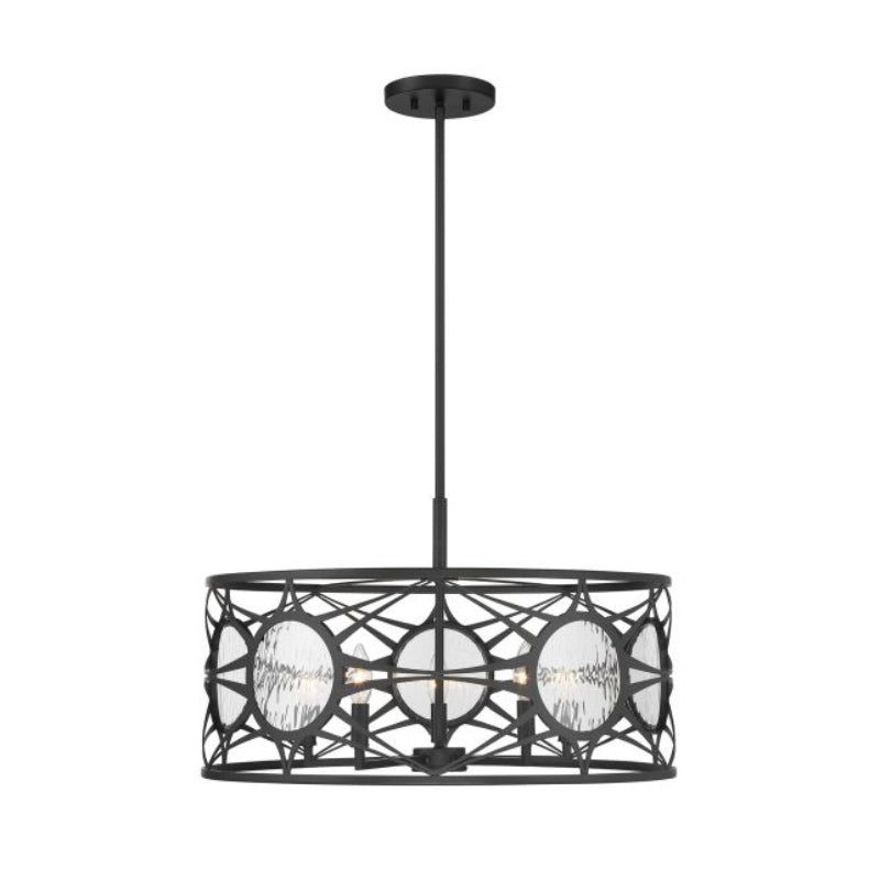 Savoy House 6-5065-5 Balfour 5-lt 24" Convertible Semi-Flush or Pendant - Matte Black