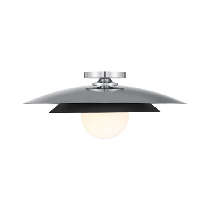 Savoy House 6-5564-1 Sherrer 1-lt 20" Semi-Flush Mount - Chrome