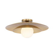 Savoy House 6-5564-1 Sherrer 1-lt 20" Semi-Flush Mount - Warm Brass