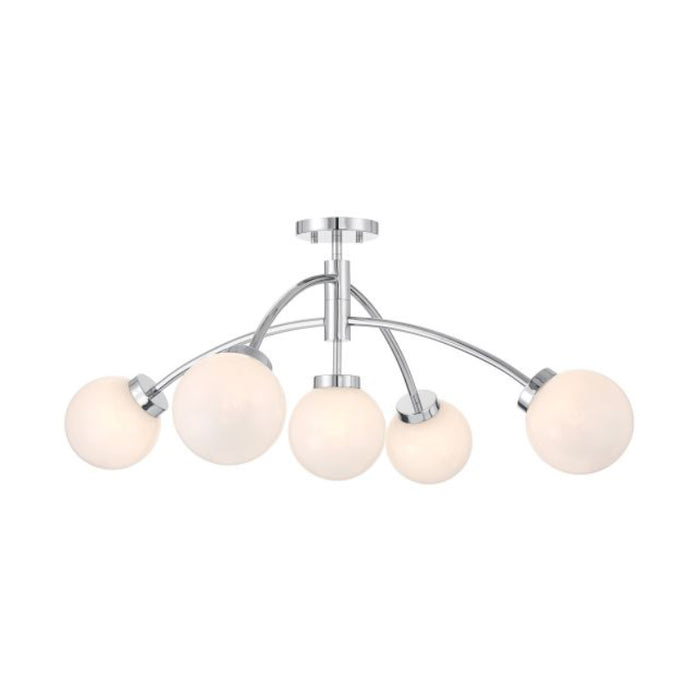 Savoy House 6-6199-5 Redfield 5-lt 36" LED Semi-Flush Mount - Chrome