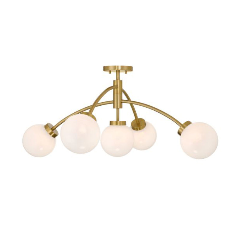 Savoy House 6-6199-5 Redfield 5-lt 36" LED Semi-Flush Mount - Warm Brass