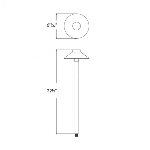 WAC 6041 Tiki 22" Tall LED Path Light