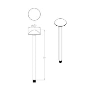 WAC 6521 Interpath 15" Tall LED Path Light
