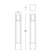 WAC 6623 Tower 1-lt 30" Tall LED Bollard, 277V