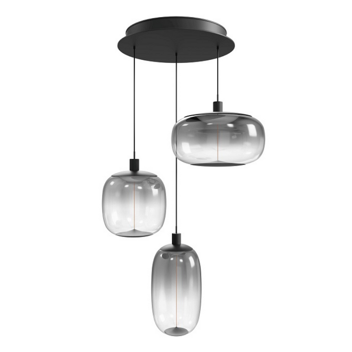 Avenue Lighting HF9173 Monaco 3-lt 12" LED Pendant