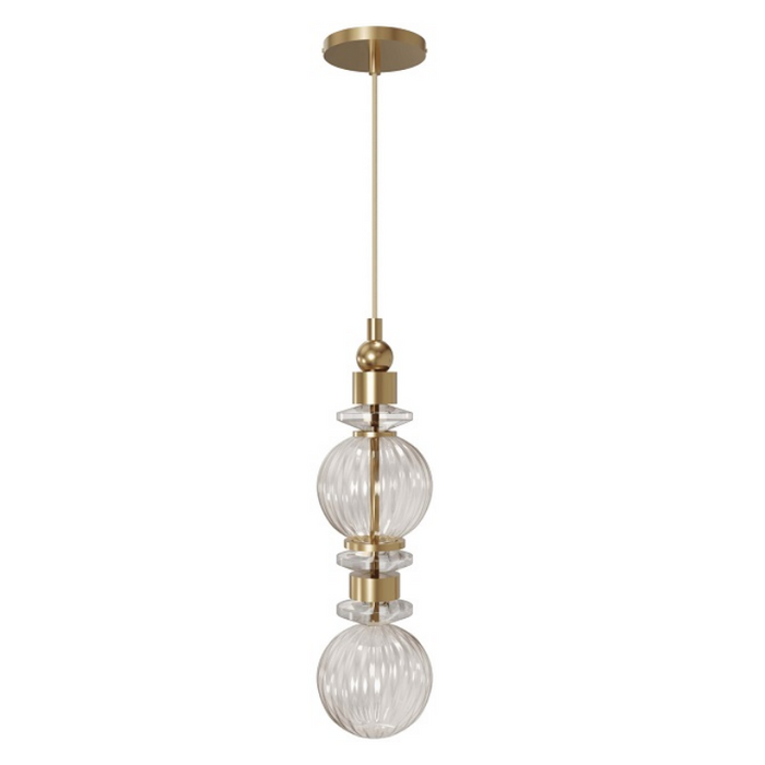 Avenue Lighting HF7902 Avra 1-lt 5" LED Pendant - Aged Brass