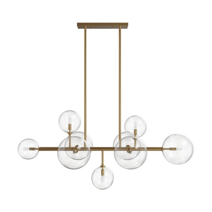 Avenue Lighting HF4209 Delilah 9-lt 51" LED Chandelier - Aged Brass