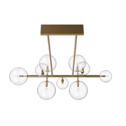 Avenue Lighting HF4209 Delilah 9-lt 51" LED Chandelier - Aged Brass