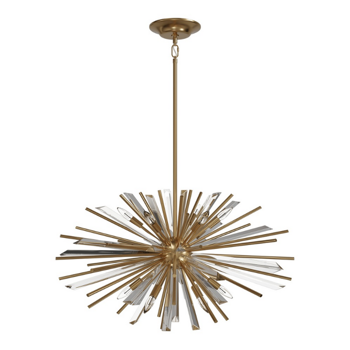 Avenue Lighting HF8202 Palisades Ave. 8-lt 32" Chandelier - Aged Brass