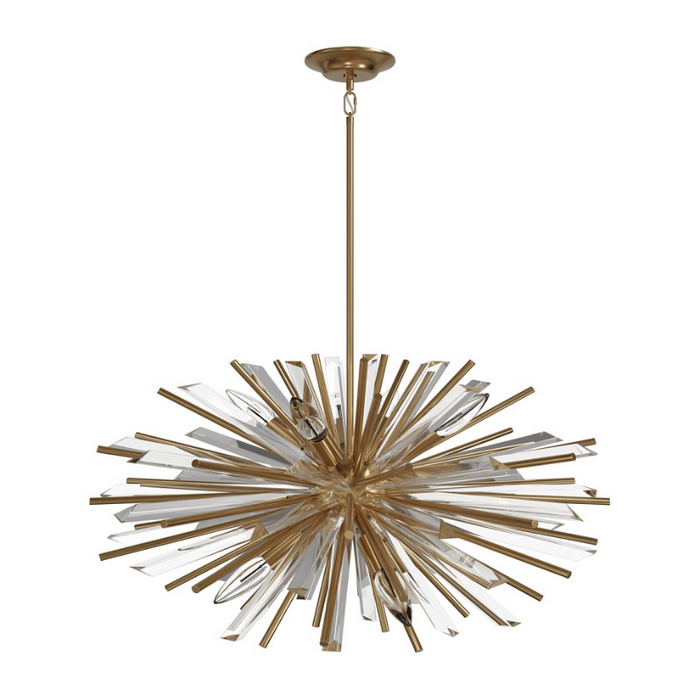 Avenue Lighting HF8203 Palisades Ave. 10-lt 39" Chandelier - Aged Brass