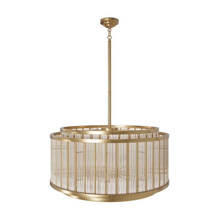 Avenue Lighting HF1928 Waldorf 12-lt 31" LED Chandelier - Aged Brass