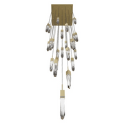 Avenue Lighting HF1904 Aspen 25-lt 28" LED Pendant - Brushed Brass/Clear