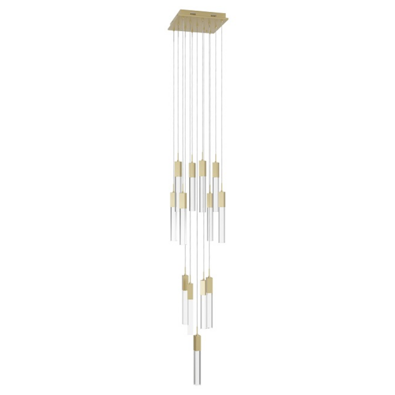 Avenue Lighting HF1905 The Original Glacier 13-lt 20" LED Pendant - Brushed Brass/Clear