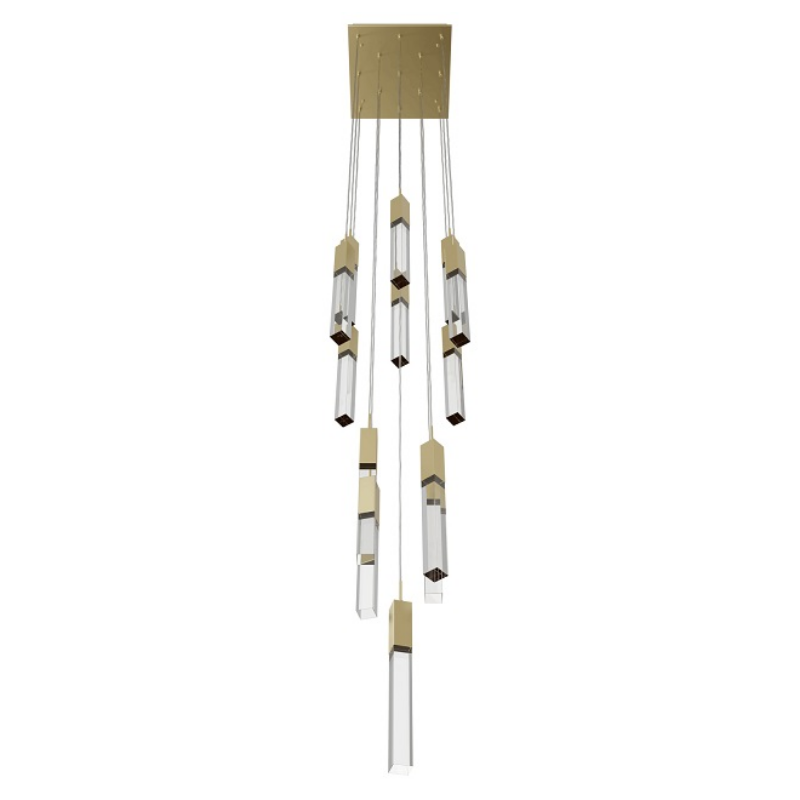 Avenue Lighting HF1905 The Original Glacier 13-lt 20" LED Pendant - Brushed Brass/Clear