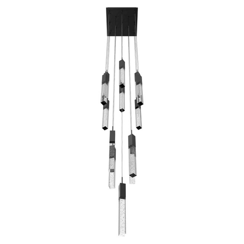 Avenue Lighting HF1905 The Original Glacier 13-lt 20" LED Pendant - Black/Bubbled