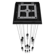 Avenue Lighting HF1905 The Original Glacier 13-lt 20" LED Pendant - Black/Clear