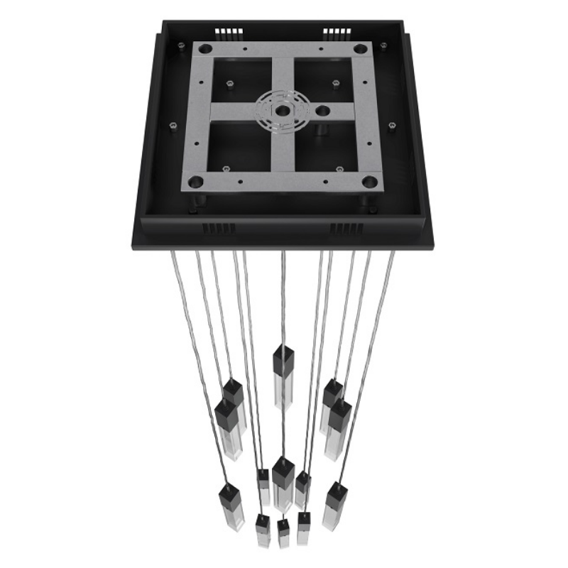 Avenue Lighting HF1905 The Original Glacier 13-lt 20" LED Pendant - Black/Clear