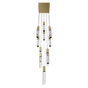 Avenue Lighting HF1905 The Original Glacier 13-lt 20" LED Pendant - Brushed Brass/Bubbled