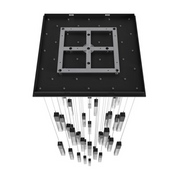 Avenue Lighting HF1903 The Original Glacier 41-lt 36" LED Pendant - Black/Bubbled