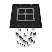 Avenue Lighting HF1903 The Original Glacier 41-lt 36" LED Pendant - Black/Clear