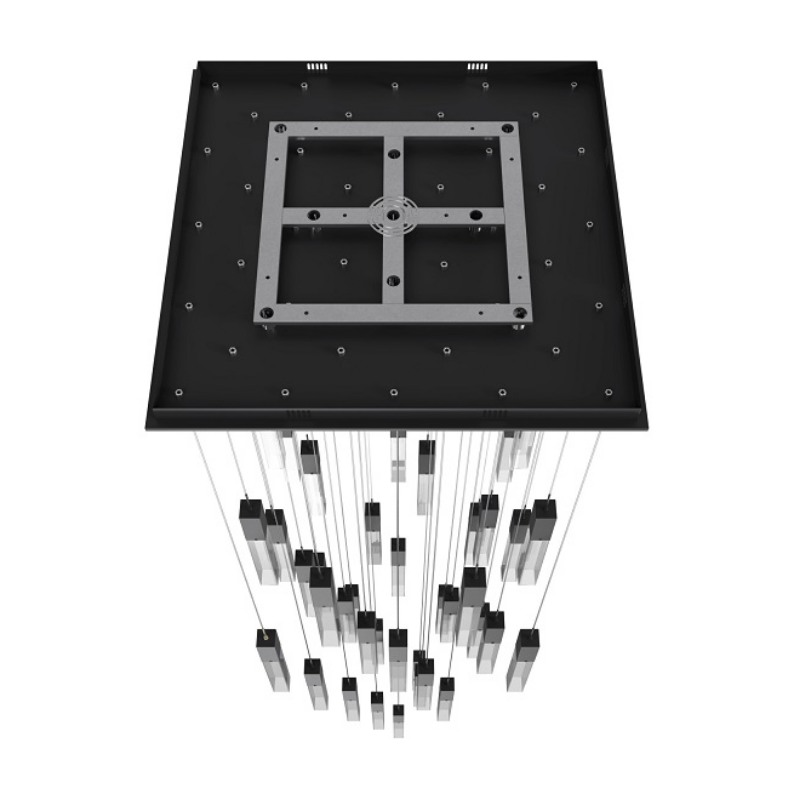 Avenue Lighting HF1903 The Original Glacier 41-lt 36" LED Pendant - Black/Clear