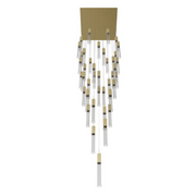 Avenue Lighting HF1903 The Original Glacier 41-lt 36" LED Pendant - Brushed Brass/Clear